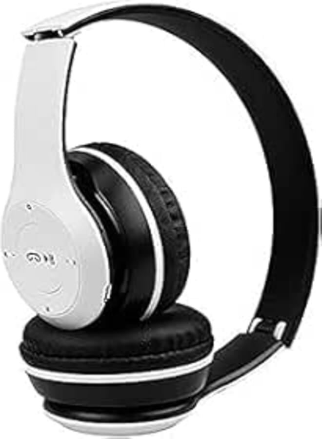 Sonix Tech DB-BT-P47 Wireless Bluetooth Headphones with Microphone, White